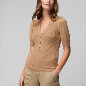 Elbow Sleeve Cashmere Blend Puff
Henley Sweater